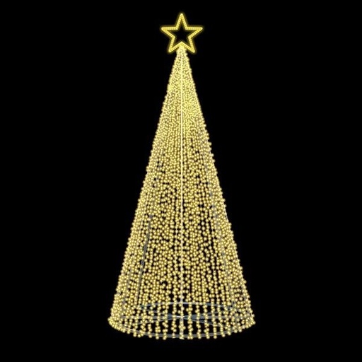 [600-23531] DISEÑO PROFESIONAL, ÁRBOL DE NAVIDAD 3D, 230V, LED BLANCO CÁLIDO MANGUERA LUMINOSA, 500X200CM, IP65