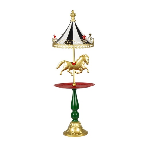 [600-49106] METAL CARRUSEL PLATO, 40X40X87CM
