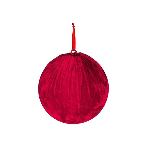 [600-49437] ROJO TERCIOPELO BOLA, 20CM
