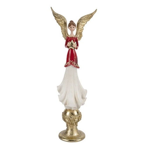 [600-48732] ÁNGEL POLIRRESINA, CON ESTRELLA, 15X11X43CM