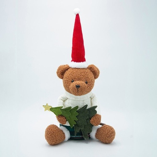 [600-48132] SENTADO OSO CON ÁRBOL, 50CM
