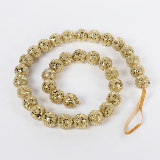 [600-48251] CADENA DE BRILLANTE DORADO CUENTAS, 120CM