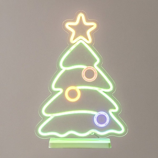 [600-23129] ÁRBOL DE NAVIDAD 29.5X42CM, 24V ADAPTADOR, VERDE, ROJO, AZUL, AMARILLO & CÁLIDO BLANCO, CABLE DE ALIMENTACIÓN 5M, IP44