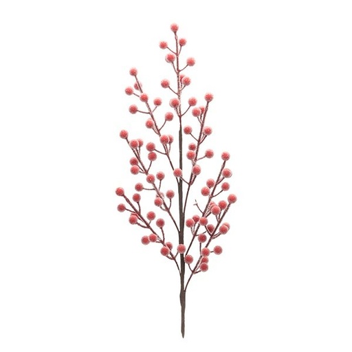 [600-49241] RAMA CON ESCARCHADO BAYAS, 60CM