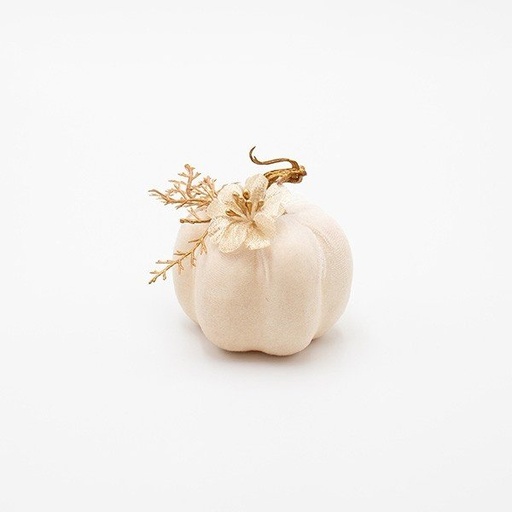 [600-48087] TERCIOPELO CALABAZA, BLANCO ROTO, CON PEQUEÑO FLORES, 8X8CM