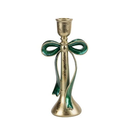 [600-48544] CANDELABRO CON ESMERALDA LAZO, POLIRRESINA, 26.2 CM