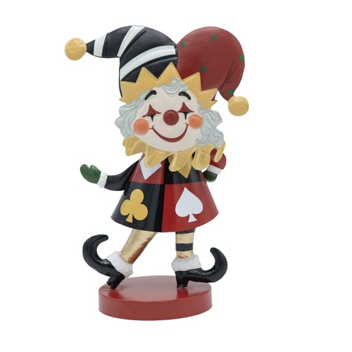 [600-48286] METAL PAYASO CON BUFÓN SOMBRERO, 15X10X23CM