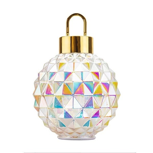 [600-48330] CRISTAL BOLA, ILUMINADO, IRIDISCENTE, 22X32CM