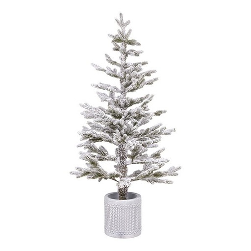 [600-48783] NEVADO PE ÁRBOL EN A GRIS MACETA, 120CM