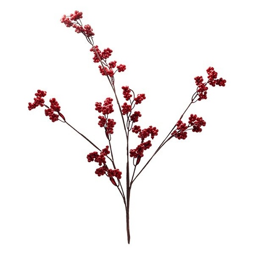[600-49414] RAMA CON METÁLICO ROJO BAYAS, 74CM