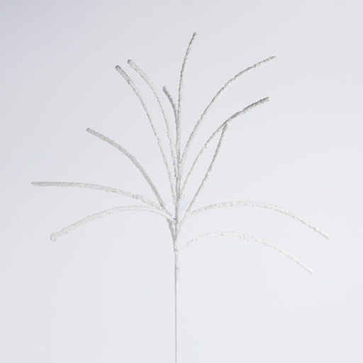 [600-48242] HIERBA RAMA, BLANCO PURPURINA, 67CM