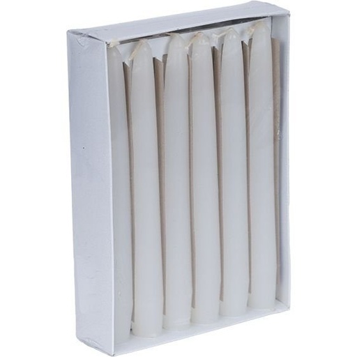 [819-00038] S/12 CANDELABRO VELA BLANCO 2X20CM