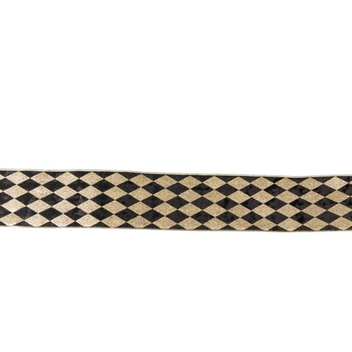 [600-49517] NEGRO CHAMPÁN CINTA CON DIAMANTES, TERCIOPELO, DE DOBLE CARA,914X10CM