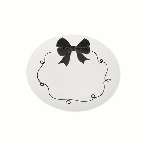 [600-48476] PLATO CON NEGRO LAZO, 26.5CM