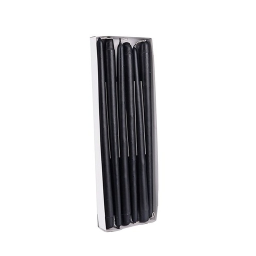[819-01995] S/6 VELA VENECIANO NEGRO 40CM