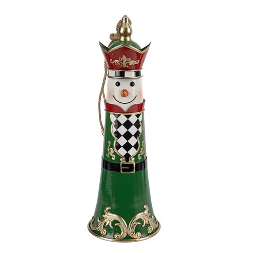 [600-48729] METAL PEÓN, MUÑECO DE NIEVE, 15.50X46.80CM