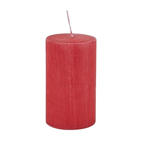 [819-01979] VELA CILÍNDRICA ROJO RAYADO JAZMÍN AROMA 7X12CM