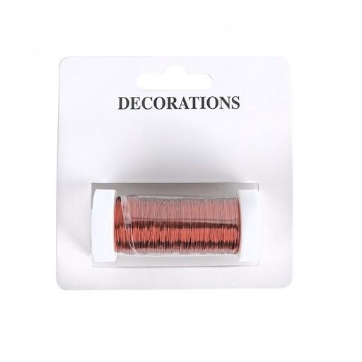 [600-49480] FINO SUAVE CABLE, ROJO, 0.3MMX50M
