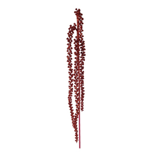 [600-48254] LLUVIA RAMA CON ROJO PURPURINA, 93CM