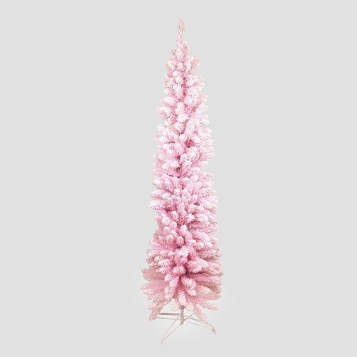 [600-30676] ROSA NEVADO ÁRBOL, PVC, SÚPER ESTRECHO, 210CM