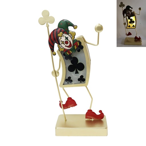 [600-48754] ILUMINADO ARLEQUÍN, NEGRO PICA, A PILAS, 17.7X7X31.6CM