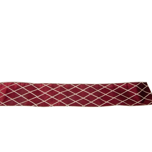 [600-49534] BURDEOS CINTA CON CHAMPÁN PURPURINA DIAMANTES, TERCIOPELO, DE DOBLE CARA, 914X10CM