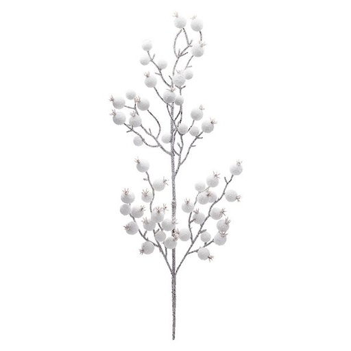 [600-49406] CUBIERTAS DE NIEVE RAMA CON BAYAS, 75CM