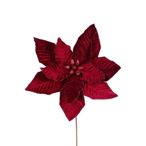 [600-48223] TERCIOPELO FLOR, TODOS INTENSO ROJO, 40X45CM