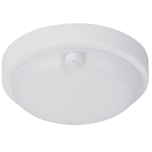 [145-20093] APLIQUE DE PARED LED CON SENSOR DE MOVIMIENTO 11W 4000K 990lm Ø163x50mm IP54 BLANCO PLUS ARTE ILLUMINA