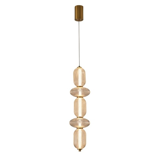 LÁMPARA DE TECHO COLGANTE VIDRIO / METAL LED 24W 1900Lm 3000K 250X860X1460mm REGULABLE TRIAC ARTE ILLUMINA VERENA