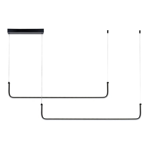 [144-16027] LÁMPARA DE TECHO COLGANTE ALUMINIO LINEAL UNA LUZ LED 32W 2080Lm 3CCT 1200X1200mm ARTE ILLUMINA