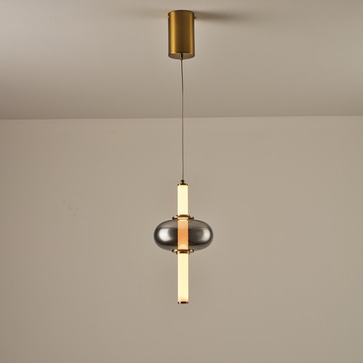 [144-24178] LÁMPARA DE TECHO COLGANTE VIDRIO / METAL / CERÁMICA LED 12W 960Lm 3000K 190x380x1450mm REGULABLE TRIAC ARTE ILLUMINA VERENA